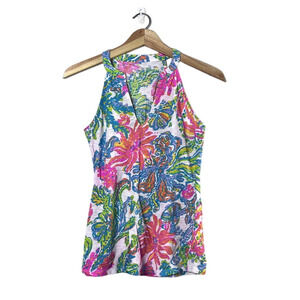 Women's Colorful Floral Lilly Pulitzer Tank Top XS